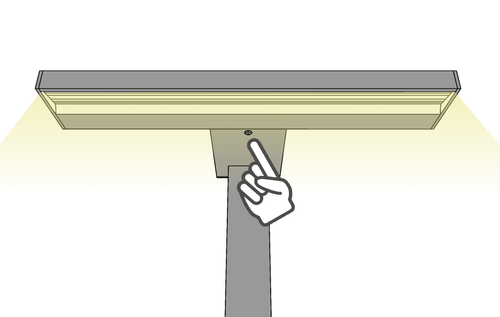 Pushbutton on each luminaire for personal task light control